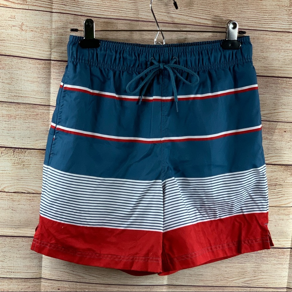 George Swim Trunks Set of 2 Red/White/Blue - Picture 2 of 11